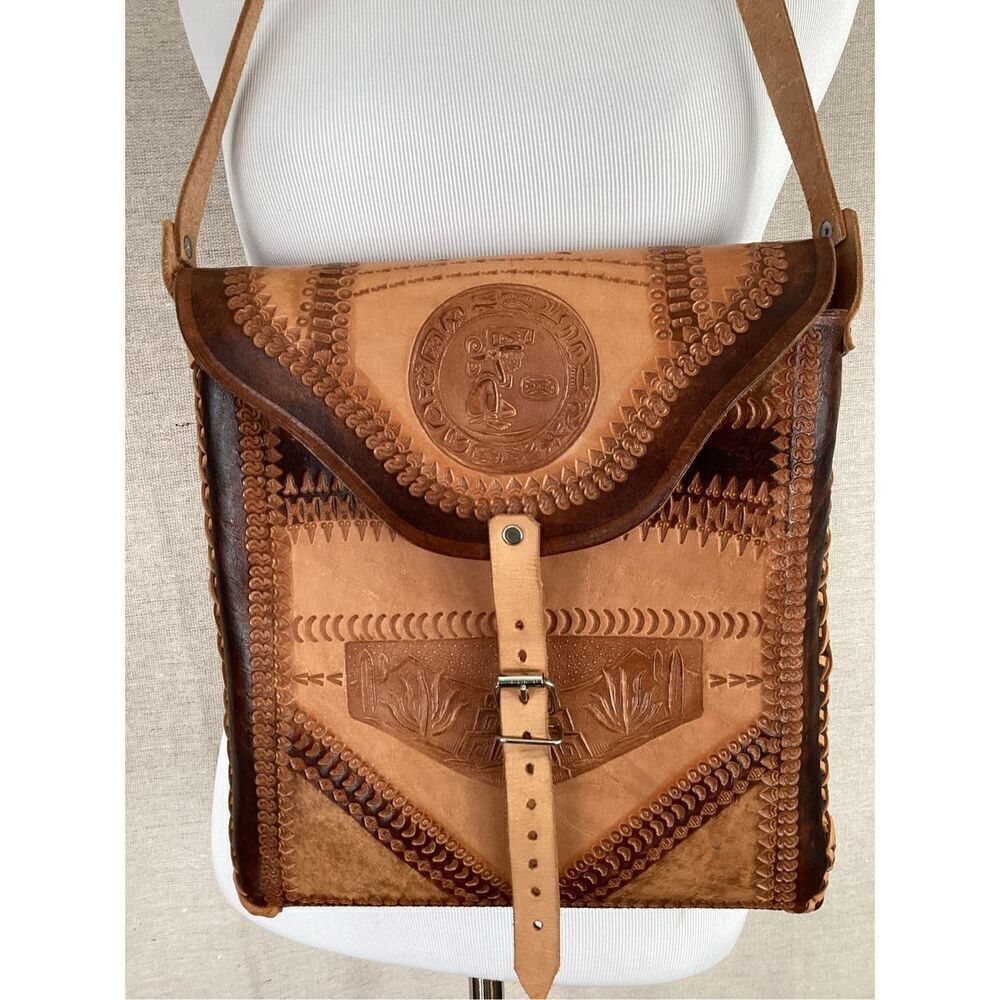 Artisan leather boho purse